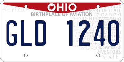 OH license plate GLD1240