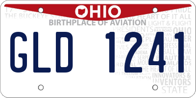 OH license plate GLD1241