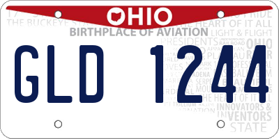 OH license plate GLD1244
