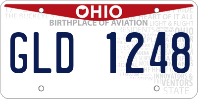 OH license plate GLD1248
