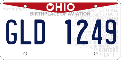OH license plate GLD1249