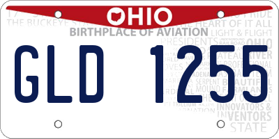 OH license plate GLD1255