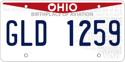 OH license plate GLD1259