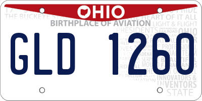 OH license plate GLD1260