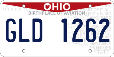 OH license plate GLD1262