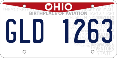 OH license plate GLD1263