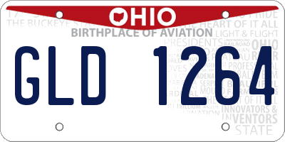 OH license plate GLD1264