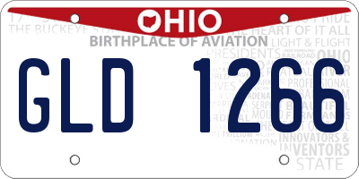 OH license plate GLD1266