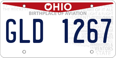 OH license plate GLD1267