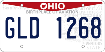 OH license plate GLD1268