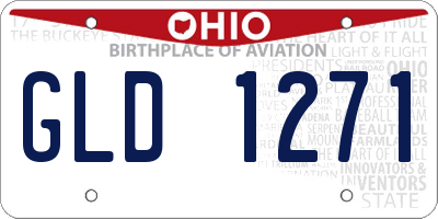 OH license plate GLD1271