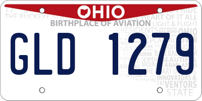OH license plate GLD1279