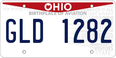 OH license plate GLD1282