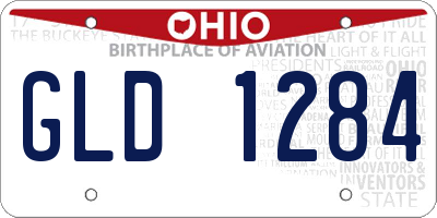 OH license plate GLD1284