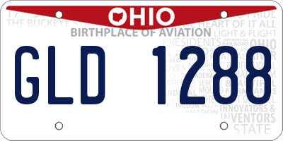 OH license plate GLD1288