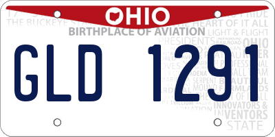OH license plate GLD1291