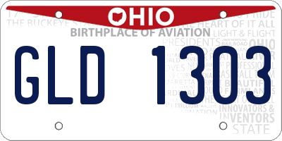 OH license plate GLD1303