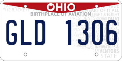 OH license plate GLD1306