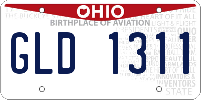 OH license plate GLD1311