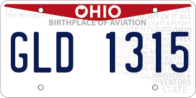 OH license plate GLD1315