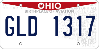 OH license plate GLD1317