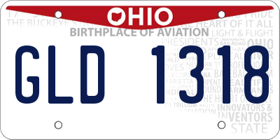 OH license plate GLD1318