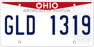 OH license plate GLD1319