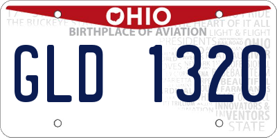 OH license plate GLD1320