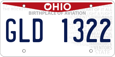 OH license plate GLD1322