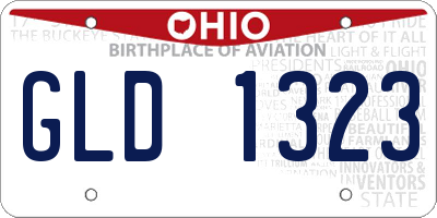 OH license plate GLD1323