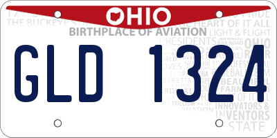 OH license plate GLD1324