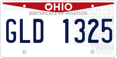 OH license plate GLD1325