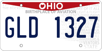 OH license plate GLD1327