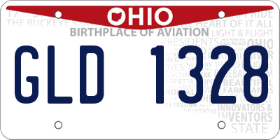 OH license plate GLD1328