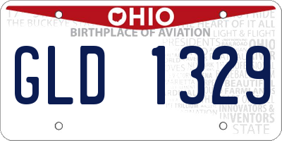 OH license plate GLD1329
