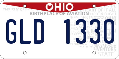 OH license plate GLD1330