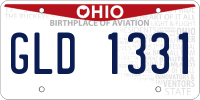 OH license plate GLD1331