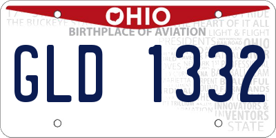 OH license plate GLD1332