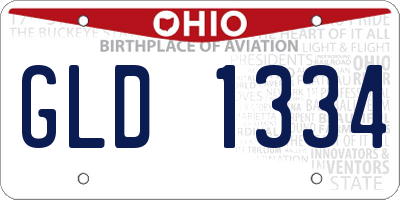 OH license plate GLD1334