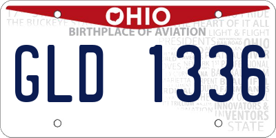 OH license plate GLD1336