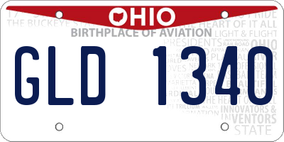 OH license plate GLD1340