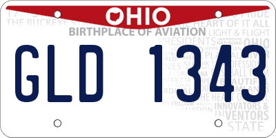 OH license plate GLD1343