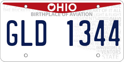 OH license plate GLD1344