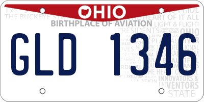OH license plate GLD1346