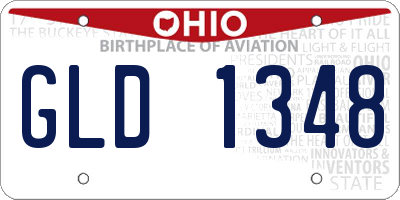 OH license plate GLD1348