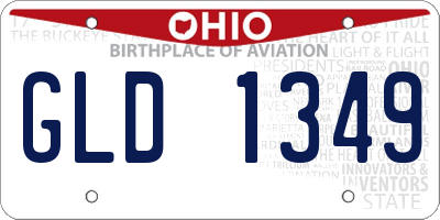 OH license plate GLD1349