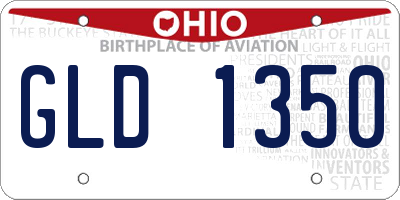 OH license plate GLD1350