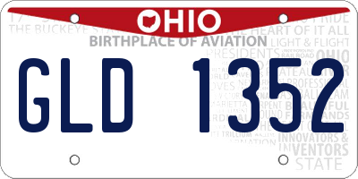 OH license plate GLD1352