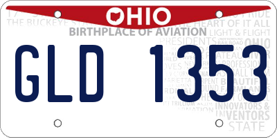 OH license plate GLD1353
