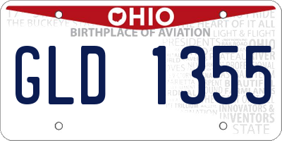 OH license plate GLD1355